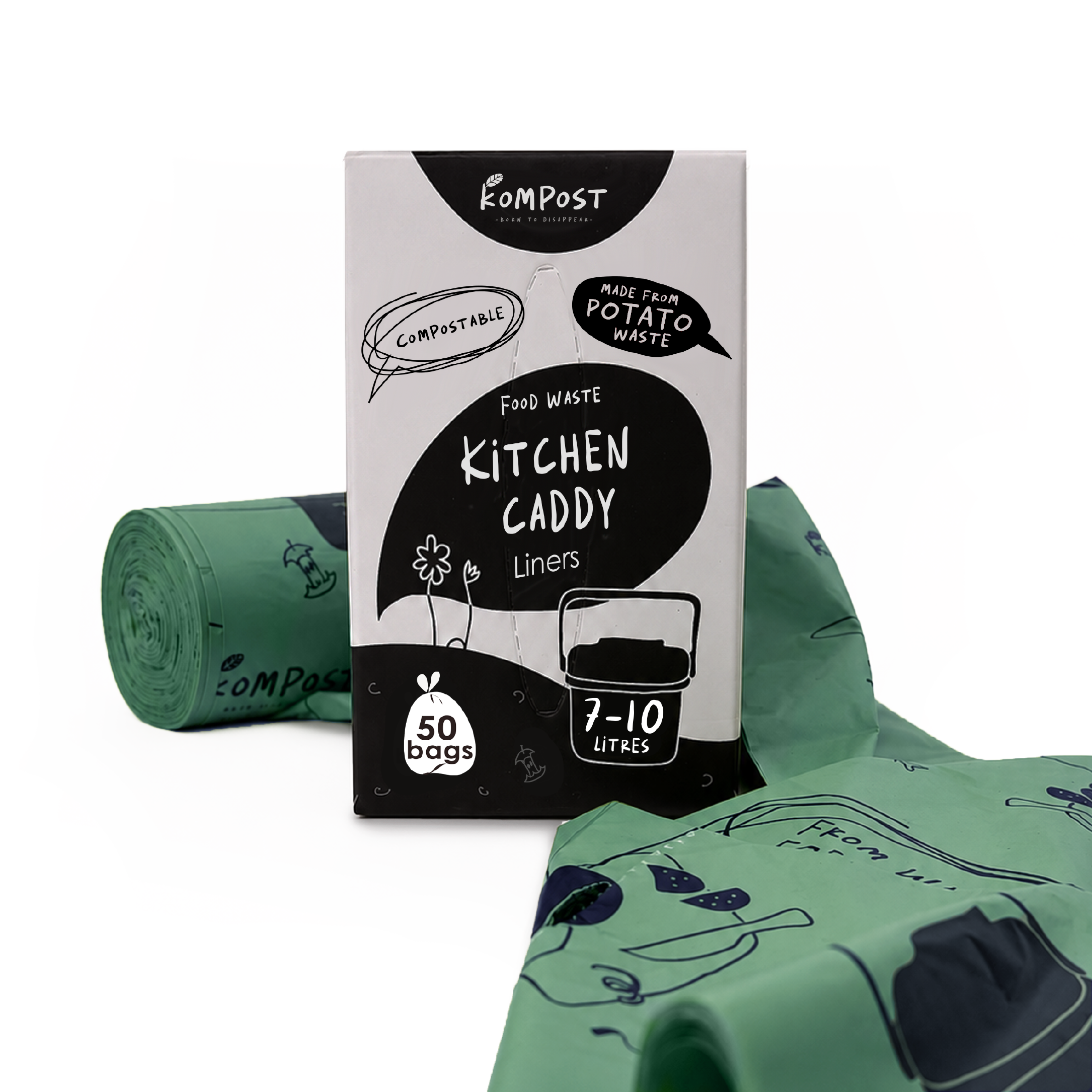 Compostable Kitchen Caddy Liners