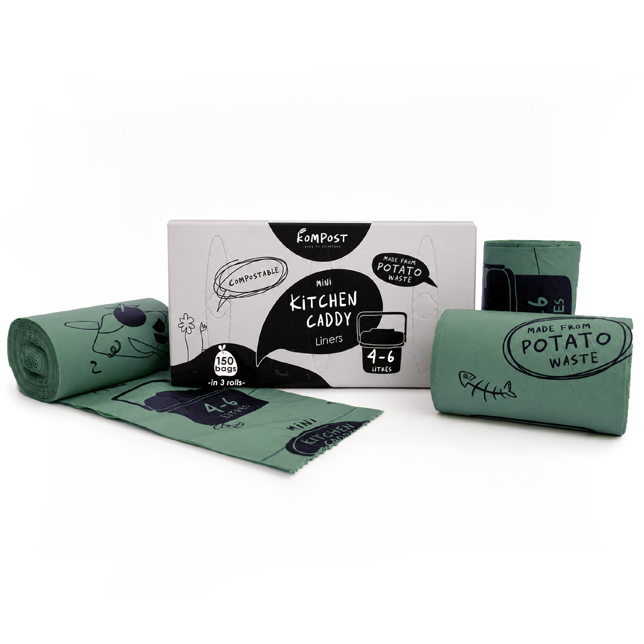 Compostable Kitchen Caddy Liners