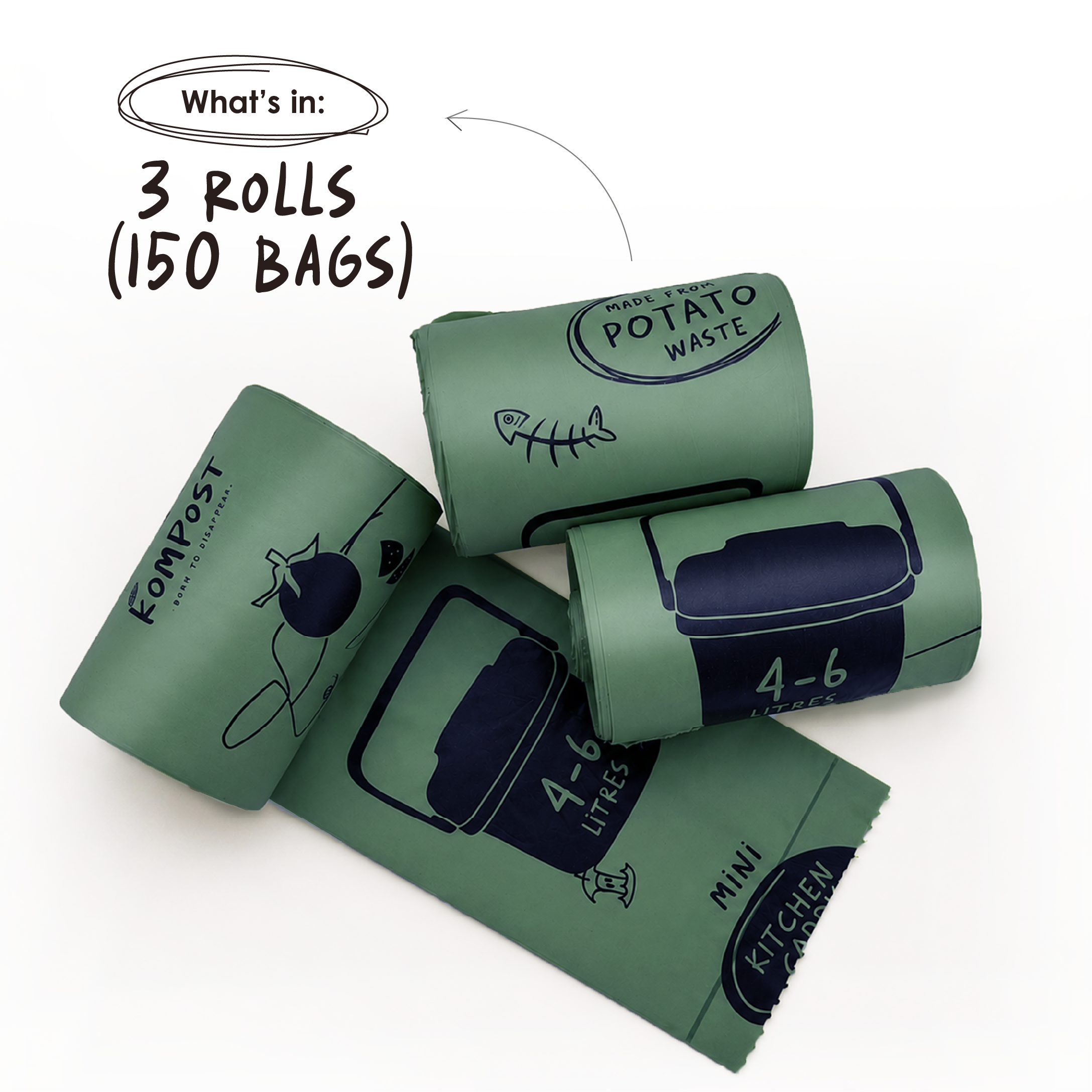 Compostable Kitchen Caddy Liners
