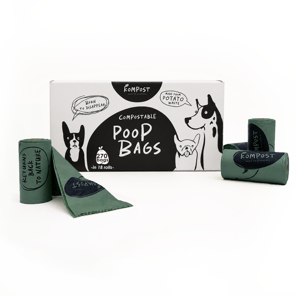 Compostable Dog Waste Bags Medium (18 rolls of 15)