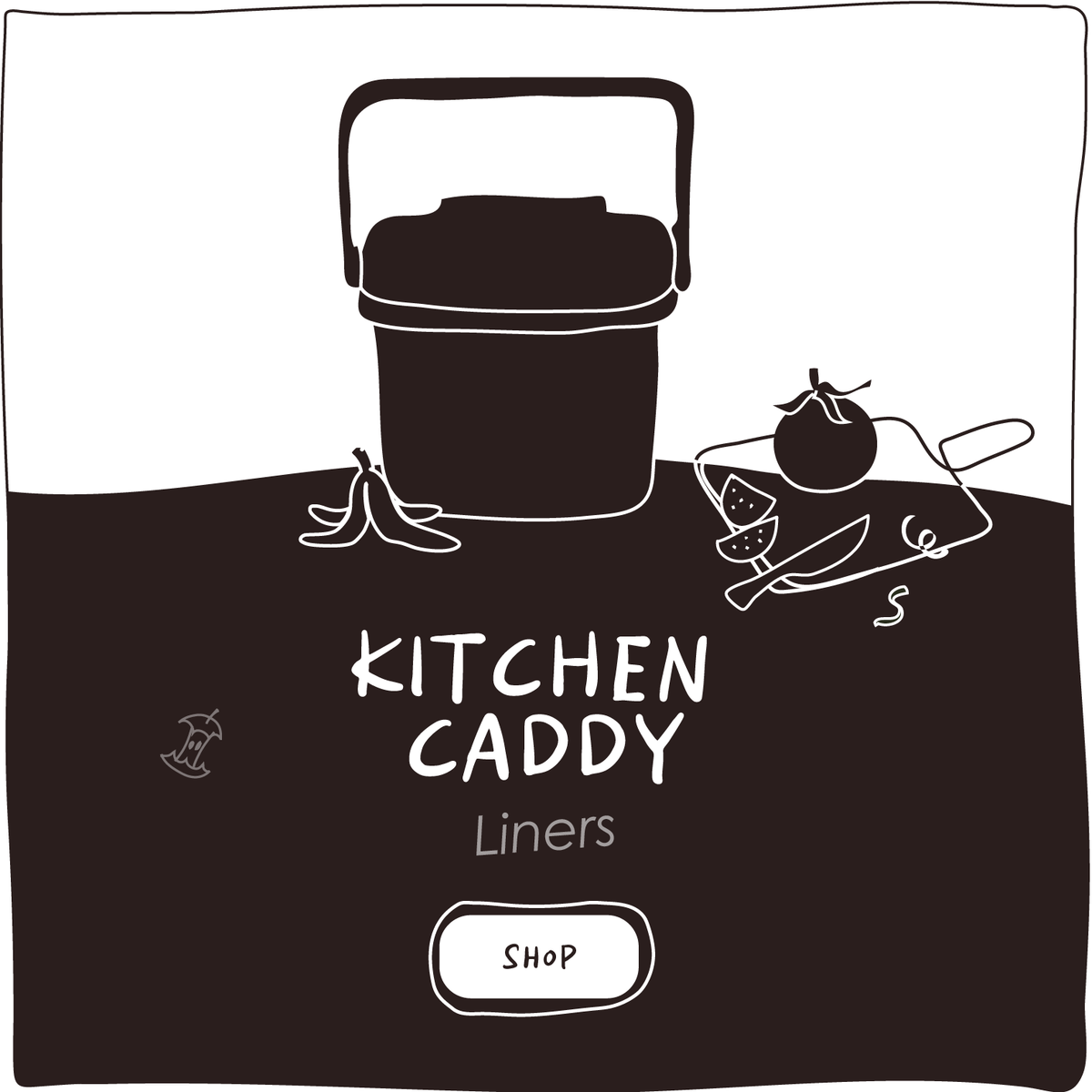 Buy Kompost compostable kitchen caddy liners made from potato waste 